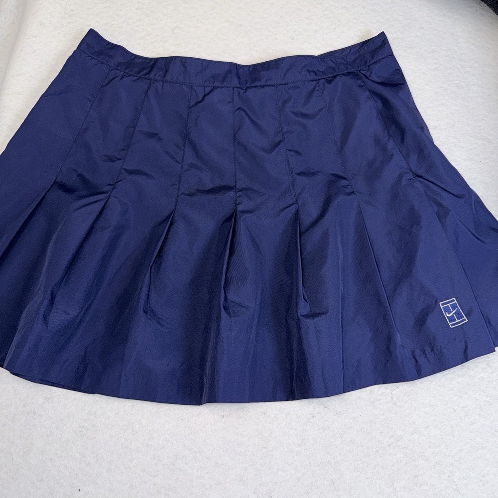 Nike Court Tennis Skirt Women's L Navy Blue Pleated Dri-FIT Athletic